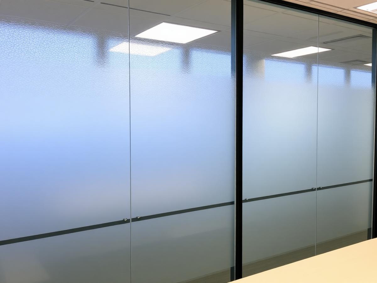 Commercial privacy film installation